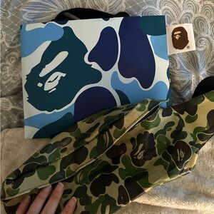Bathing Ape fanny pack and BAPE gift bag